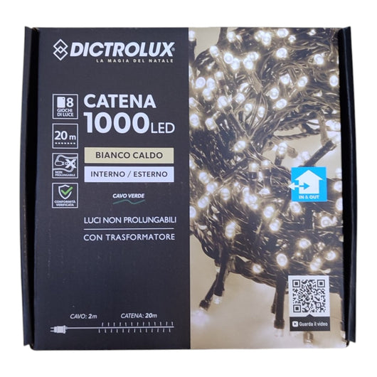 LUCI LED BIANCO CALDO ESTERNO 1000 LED