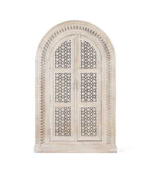 Armadio in massello di mango intagliato