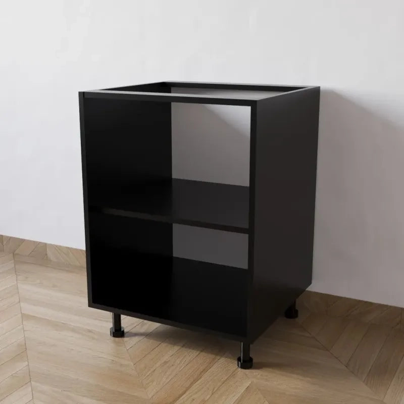 Mobile Base 60 Compreso Di Anta. H 72 Cm L 60 Cm P 55.5 Cm. Spedizione In Kit Nero