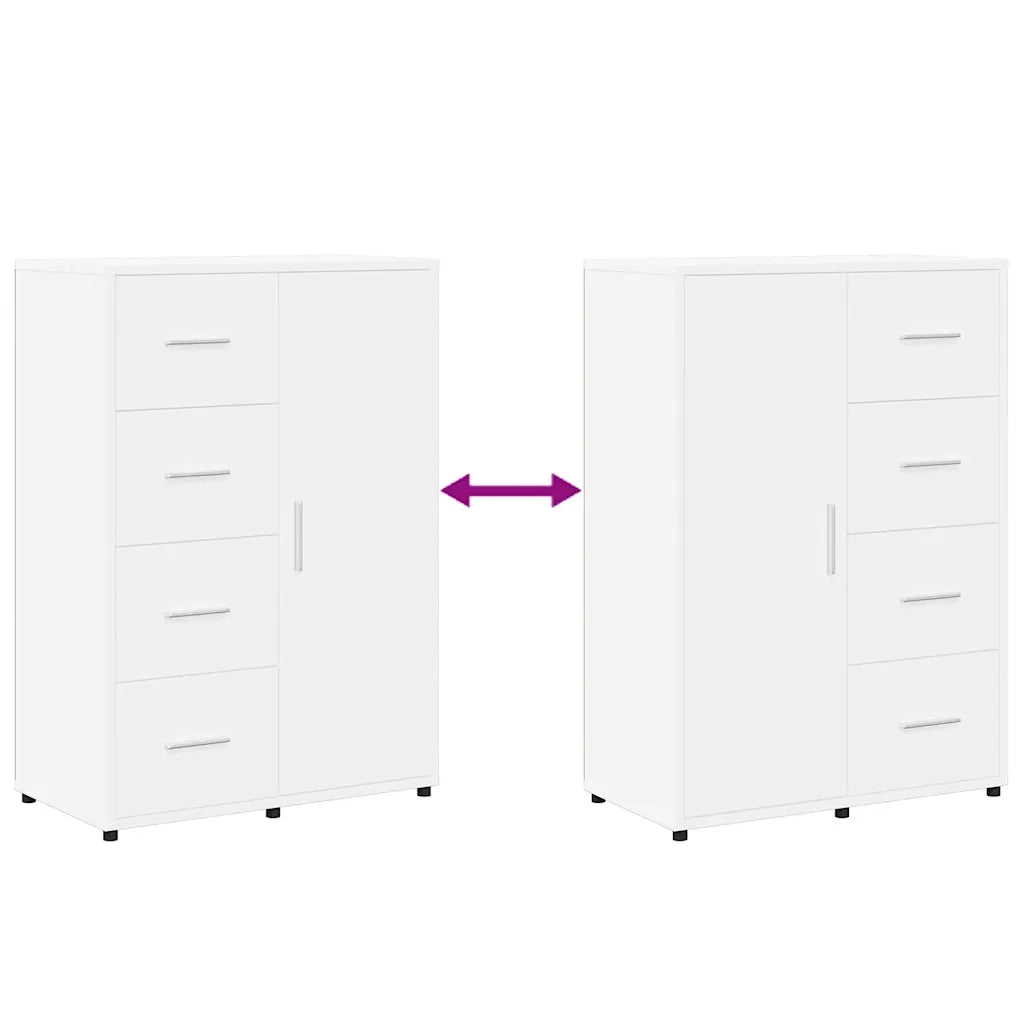 Credenze 2 pz Bianche 60x31x84 cm in Legno Multistrato 3276588