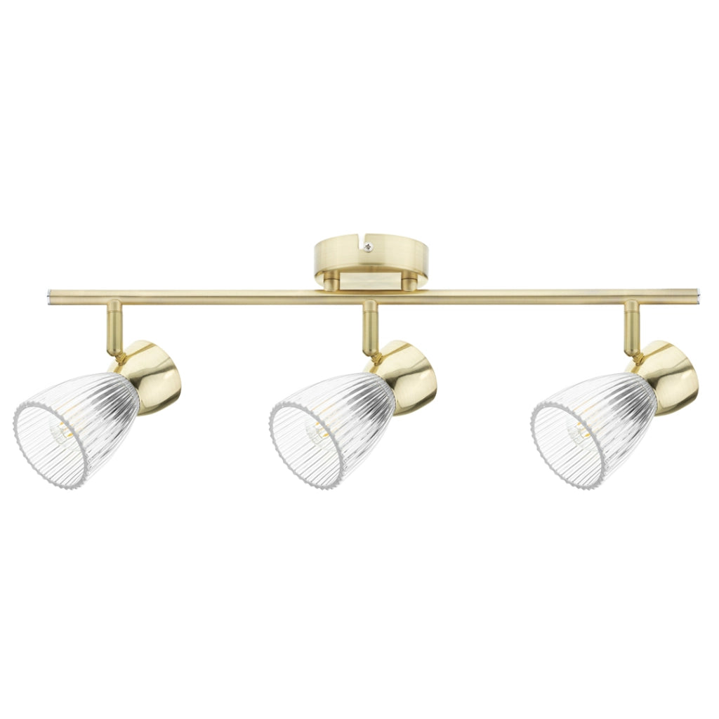 Plafoniera Milagro Best oro ottone 3 vetri 3xE14 40W