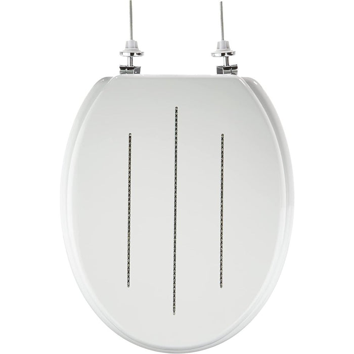 Premier housewares 1604096 diamante sedile wc, bianco