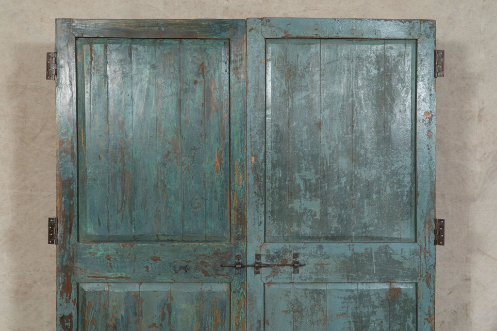 Biscottini Porta portone in legno massello e ferro da interno o da esterno vecchia e antica medievale scorrevole