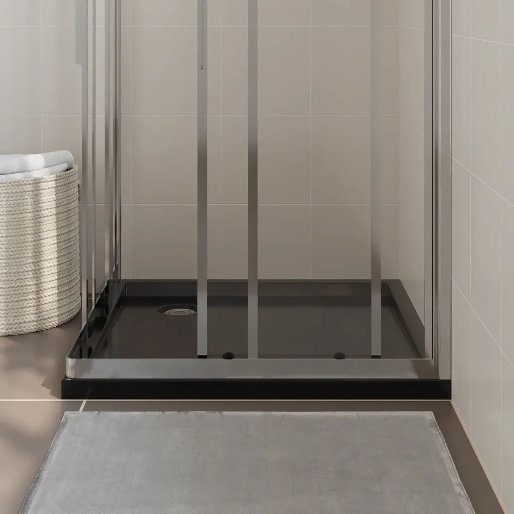 Piatto Doccia Quadrato in ABS Nero 80x80 cm CFW8719197