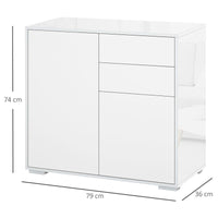 MOBILETTO ARMADIETTO MULTIUSO CON  APERTURA A PRESSIONE 79X36X74 CM BIANCO