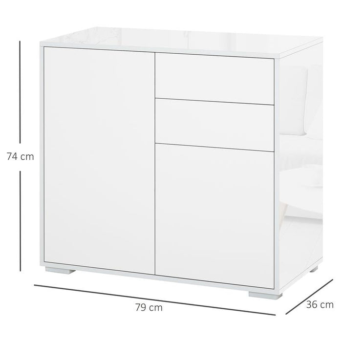 MOBILETTO ARMADIETTO MULTIUSO CON  APERTURA A PRESSIONE 79X36X74 CM BIANCO