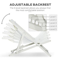 SET 2 SEDIE POLTRONA SDRAIO DA ESTERNI PIEGHEVOLI E RECLINABILI IN ALLUMINIO, 96.5X58X91.5 CM, BEIGE