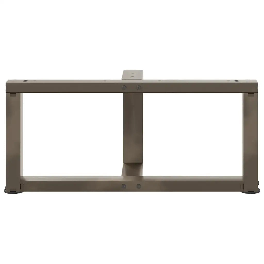 Gambe per Tavolino da Caffè a Forma di T 2 pz Nere 60x25x(30-31) cm Acciaio 4013015