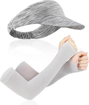 Cappello da tennis e golf per donne - cappello da golf in pelle rigida grigia con guanti invernali S/M.
