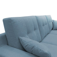 Danish Divano angolare REVERSIBILE in tessuto morbido impermeabile T02 237 cm carta da zucchero