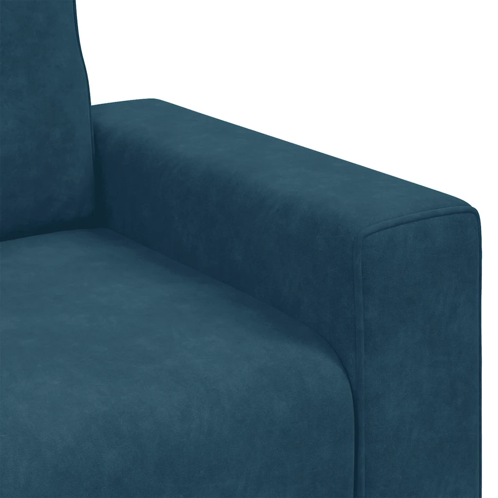 vidaXL Divano Sedia Blu 60 cm Velluto