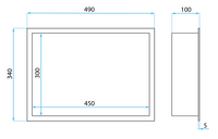Mensola Bagno 30x45 Black Mat