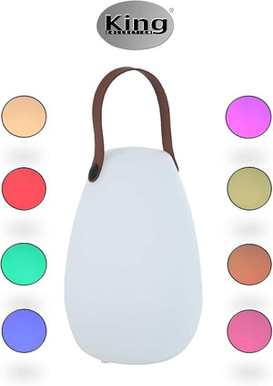 Lampada a Led Lanterna a Goccia Ricaricabile con Manico 8 Colori in Plastica