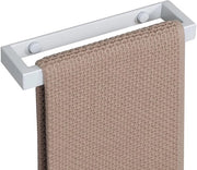Maniglione per asciugamano senza forare Bianco Maniglione per asciugamano senza forare Autoadesivo o da fissare con chiodi per montaggio a muro RVS Maniglione per asciugamano da bagno per bagno e cucina 20CM