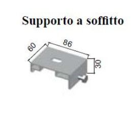 Coppia staffe di ancoraggio tenda da sole 3000 con cassonetto attacco a soffitto - Colore avorio 1013