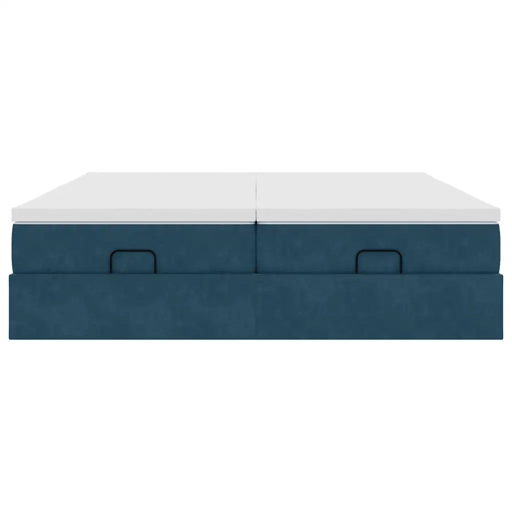 Struttura Letto Pouf con Materassi 160x200 cm Velluto 3311259