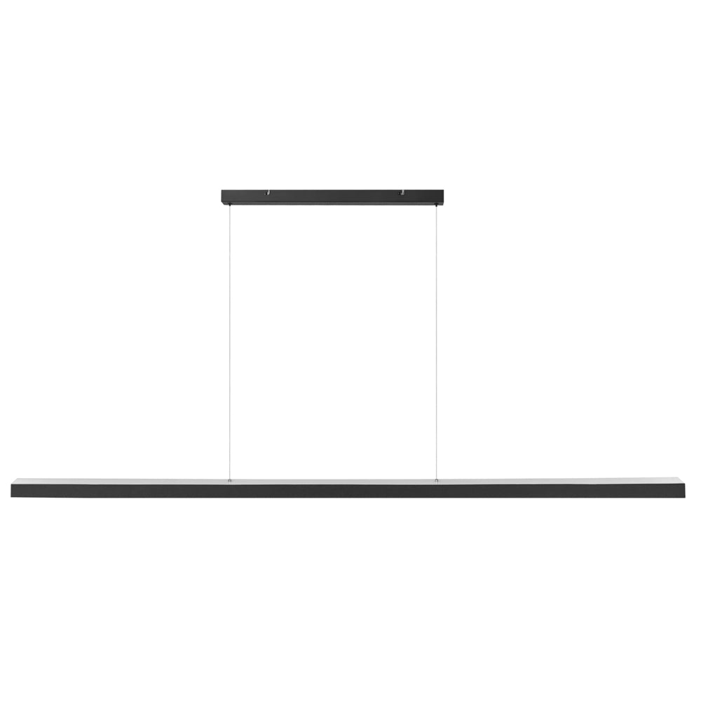 Lampada a sospensione lineare a LED in metallo nero 180 cm stile industriale forma minimalista