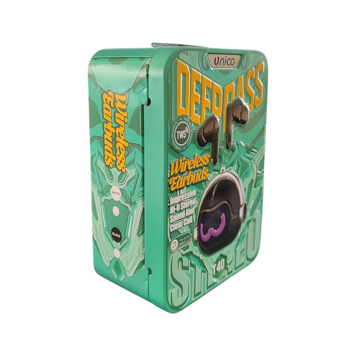 AURICOLARI WIRELESS UNICO T40 DEEP BASS STEREO TWS BLUETOOTH HI-FI