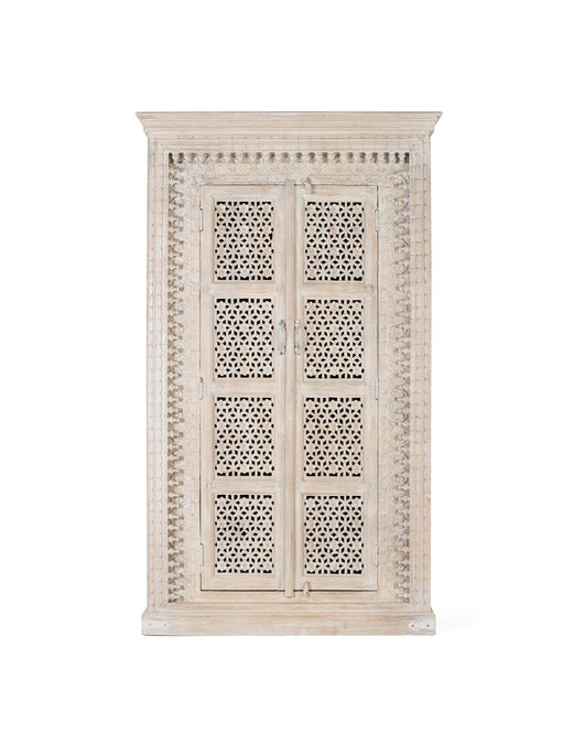 Armadio in massello di mango intagliato