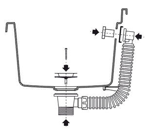 Lavatoio 50x35x24 cm Pilozzo a Parete in Resina Bianco