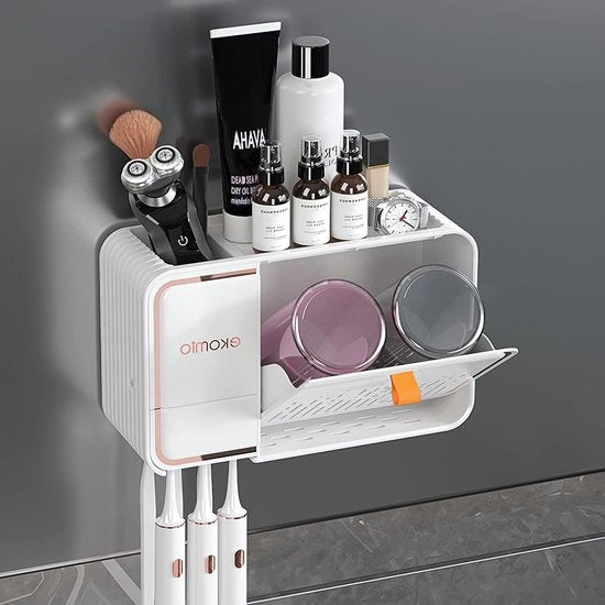 Oggetto per tenere il borsello del dentifricio con canaletti per borselli del dentifricio - supporto per borselli del dentifricio elettrico - adatto per bambini e adulti - per la stanza da bagno