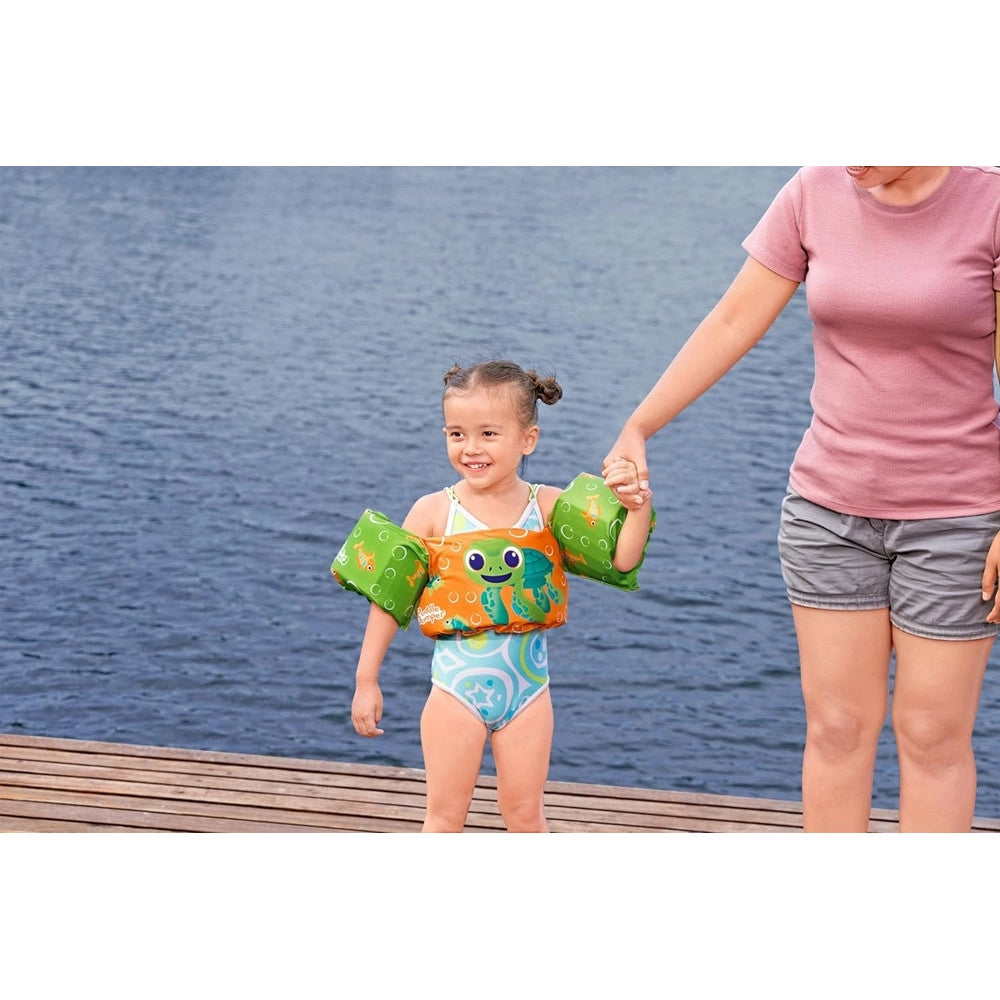 Trade Shop - Gilet Salvagente Per Bambini Tartaruga Marina Giubbotto Galleggiante Con Braccioli 90145 -