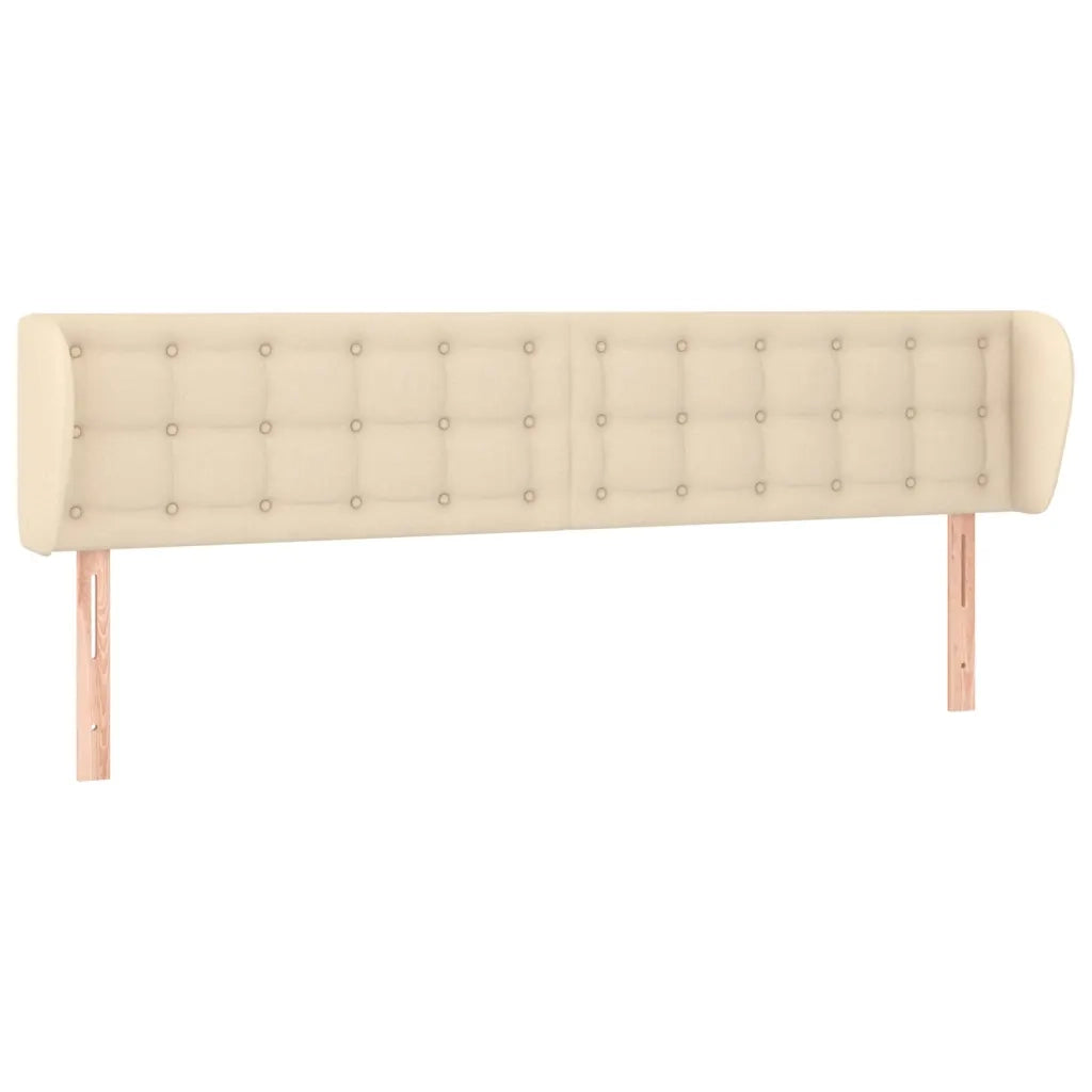Testiera ad Orecchio-Testata con Orecchie Crema 203x23x78/88 cm in Tessuto 509725