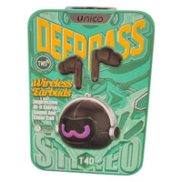 AURICOLARI WIRELESS UNICO T40 DEEP BASS STEREO TWS BLUETOOTH HI-FI