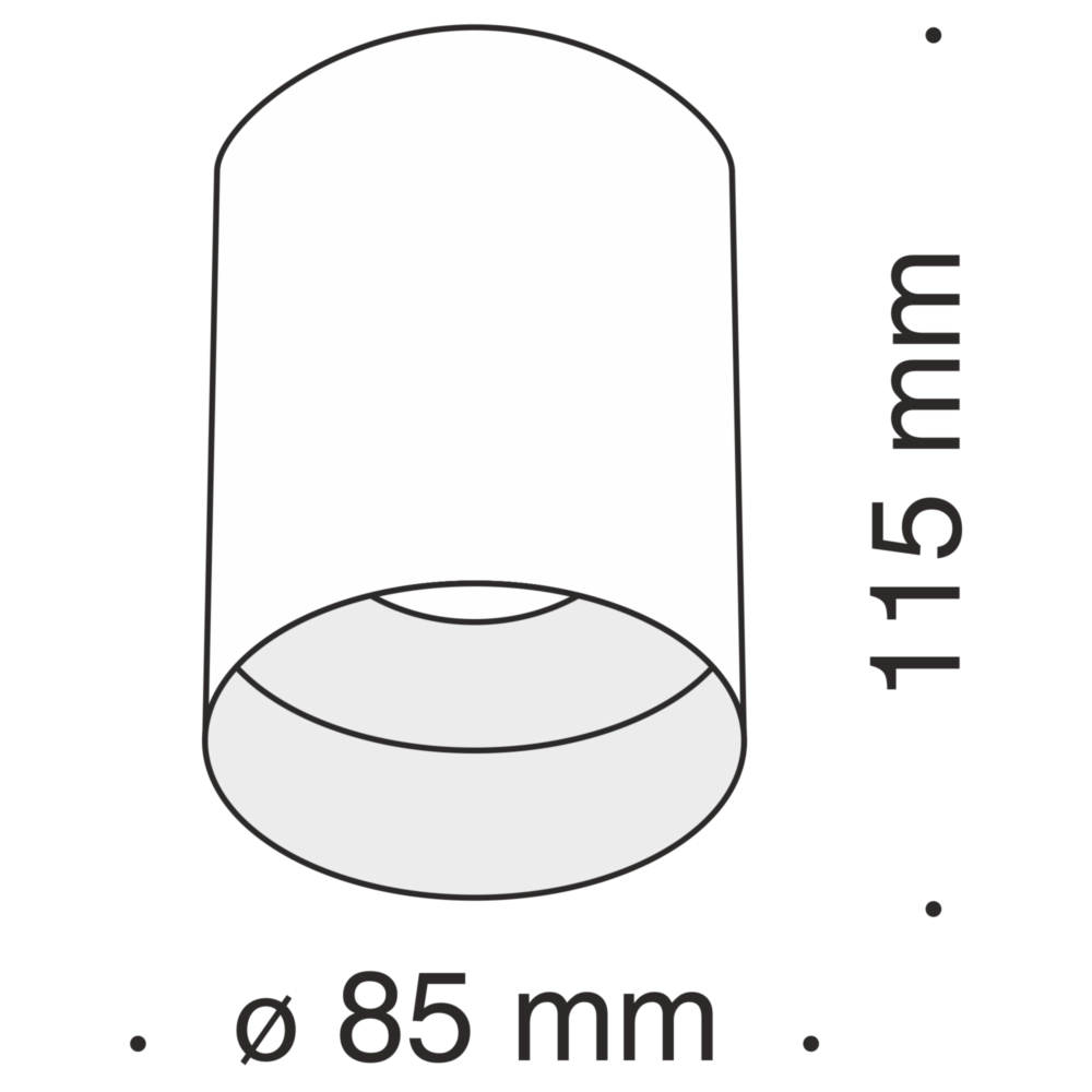 Maytoni Slim faretto soffitto bianco GU10 IP20 8,5cm