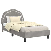 Struttura letto Bambini | Letto Infantile | Lettino con testata Grigio Chiaro 80 x 160 cm