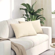 Cuscini da Divano 2 pcs Crema 60 x 40 cm Tessuto in Cords