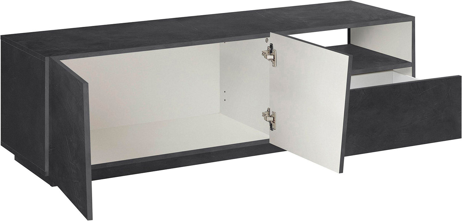 Mobile TV 2 Ante 1 Cassetto 150x43x46 cm Vega Ardesia