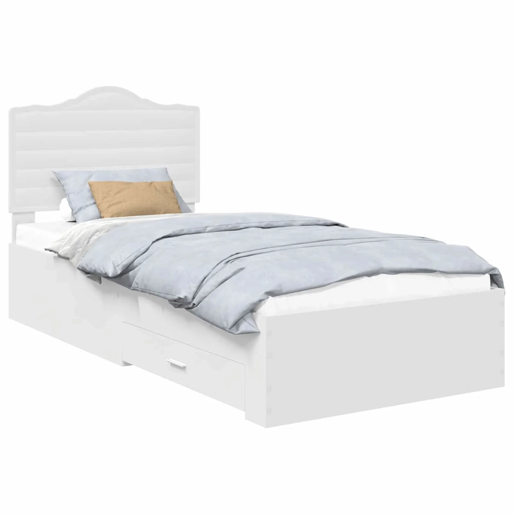 Struttura del letto Bianco 90 x 190 cm Legno multistrato