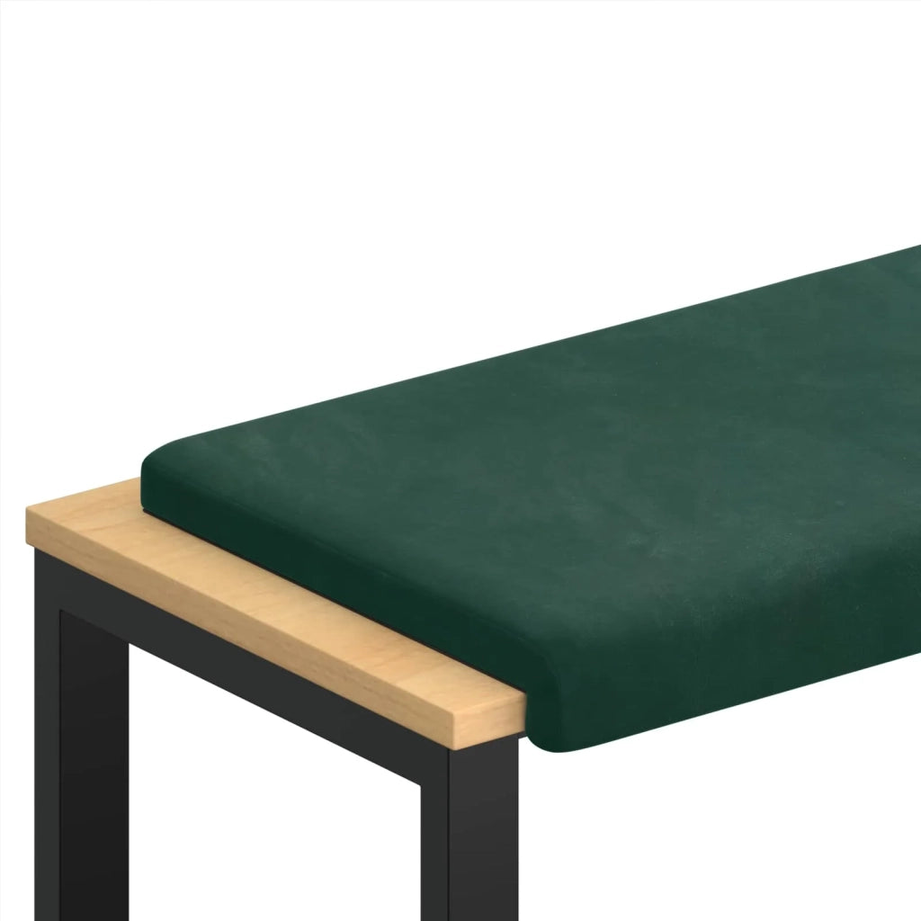 Cuscino per panchina Velluto (V) Verde Scuro Profondità 35 cm 42043177