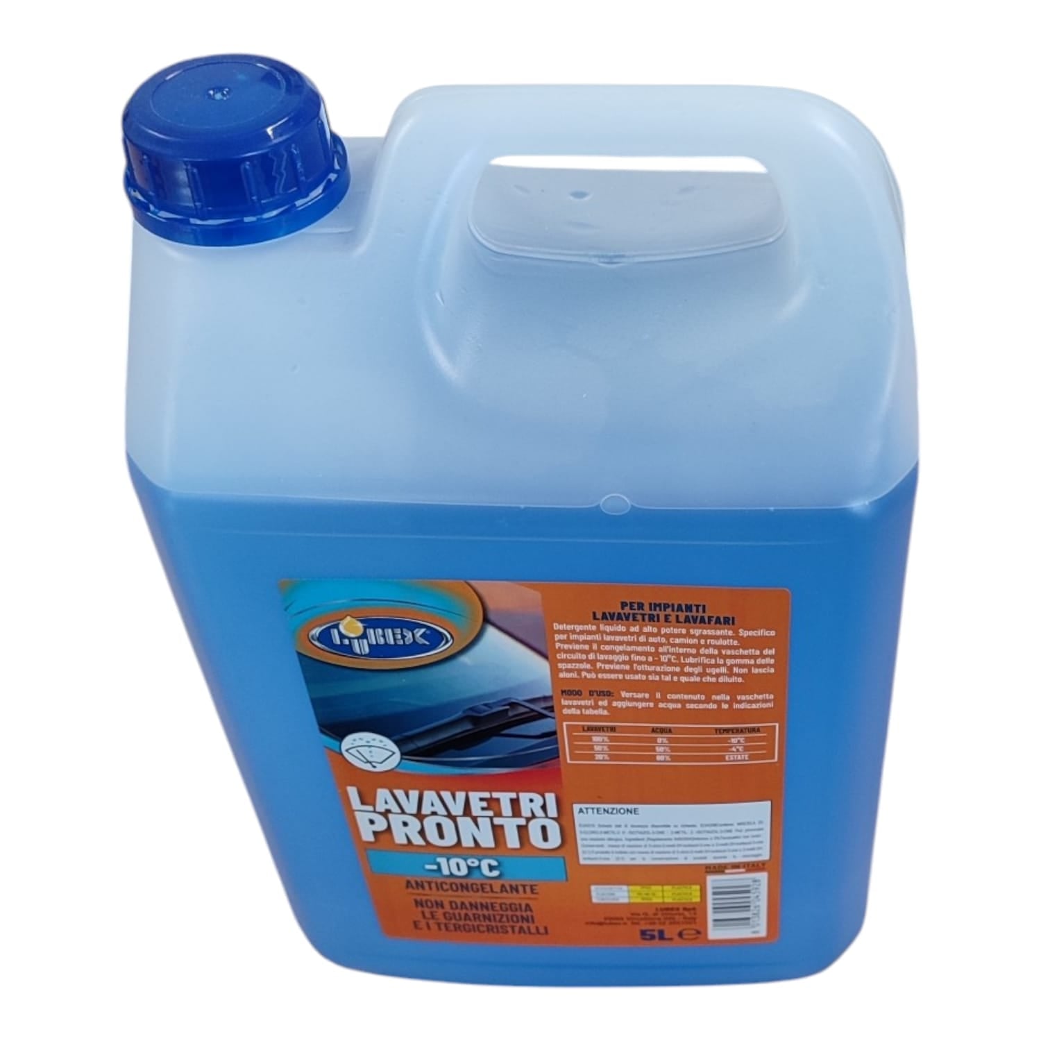 LAVAVETRI E LAVAFARI PRONTO ALL'USO 5LT ANTICONGELANTE FINO A -10°
