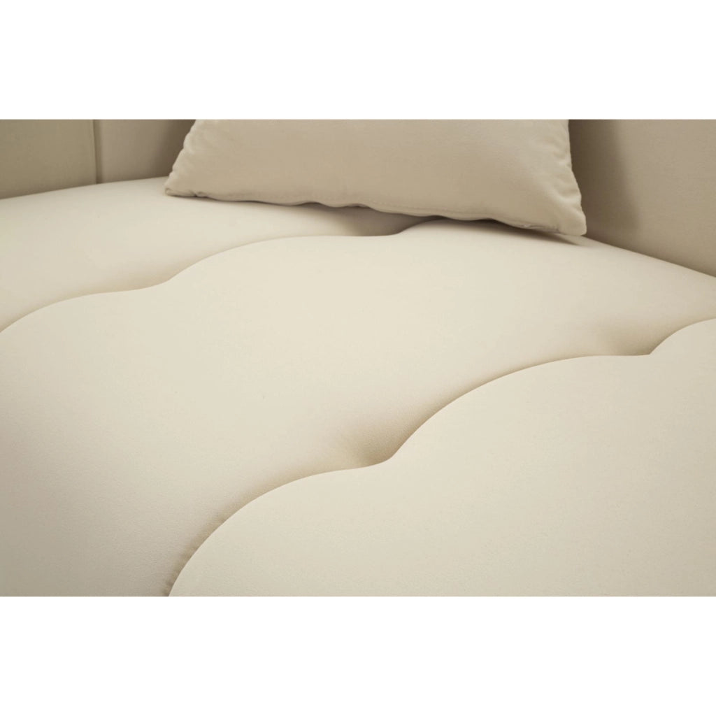 Divano VKH40, Beige, Legno, 81x155x71 cm
