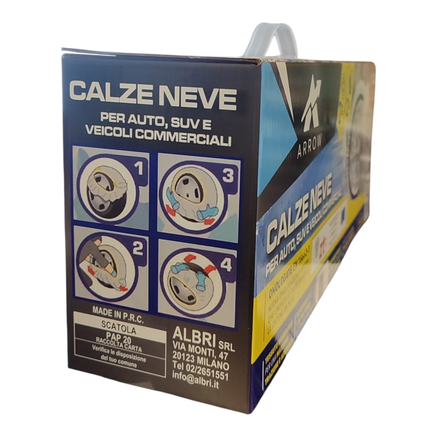 COPPIA CALZE DA NEVE PER AUTO OMOLOGATE TAGLIA L