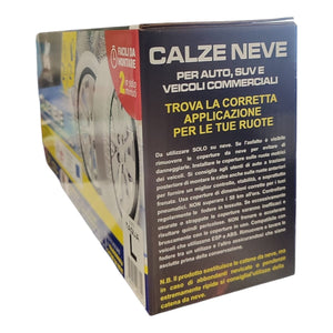 COPPIA CALZE DA NEVE PER AUTO OMOLOGATE TAGLIA L