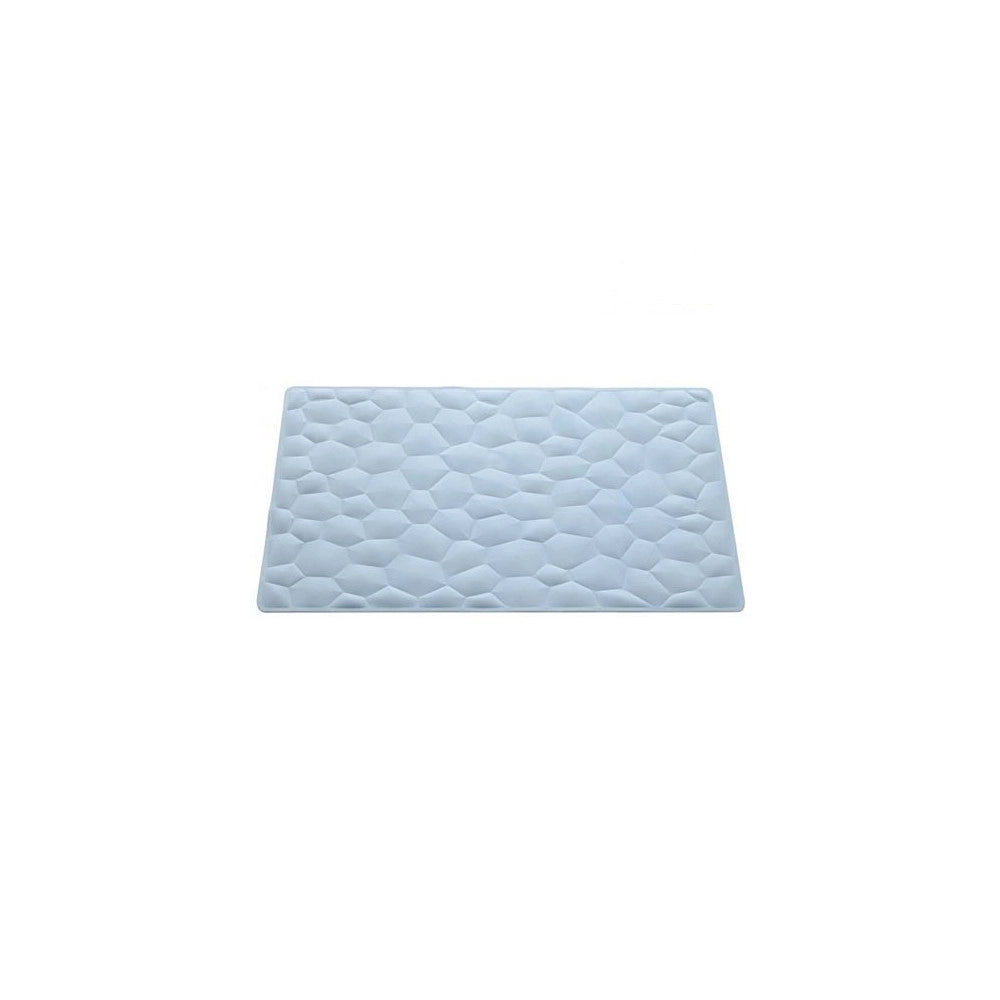 Trade Shop - Tappeto Doccia Antiscivolo Tappetino In Tessuto Effetto Pietre Bianco 40 X 70 Cm -