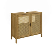Vicco Mobile sottolavabo per bagno Bambù 68 x 60 cm con 2 porte