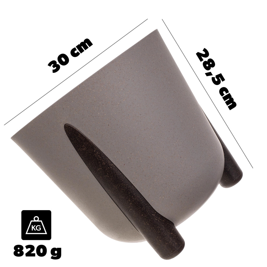 Vaso da fiori KADAX, coprivaso, in plastica, moderno, grigio, 30 cm