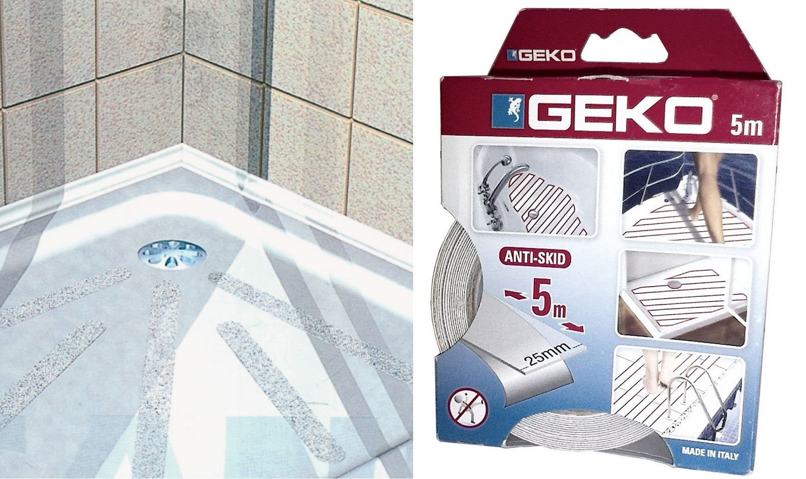 antisdrucciolo trasparente per bagno mm.25 x mt.5 cod:ferx.17090