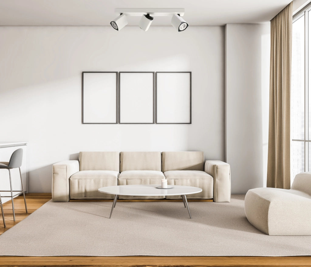 Faretto soffitto 3 orientabili bianco/nero GU10 Italux