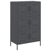 Credenza | Madia | Buffet da pranzo | Armadio da pranzo Antracite 68x39x113 cm in Acciaio