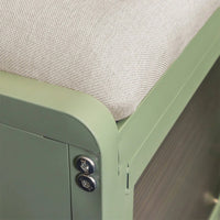 Scarpiera Panca in Metallo con Seduta e Anta Porta Scarpe Salvaspazio 2 Ripiani Verde