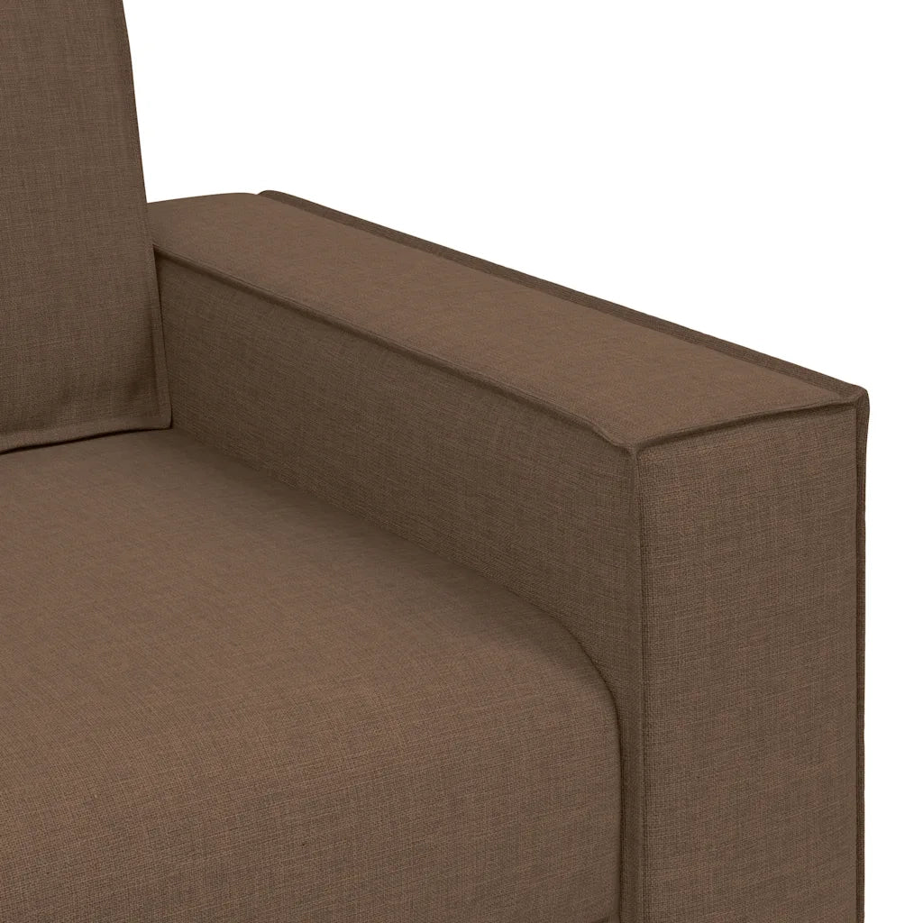 Set di Divani 2 pz con Cuscini Marrone in Tessuto 3324695