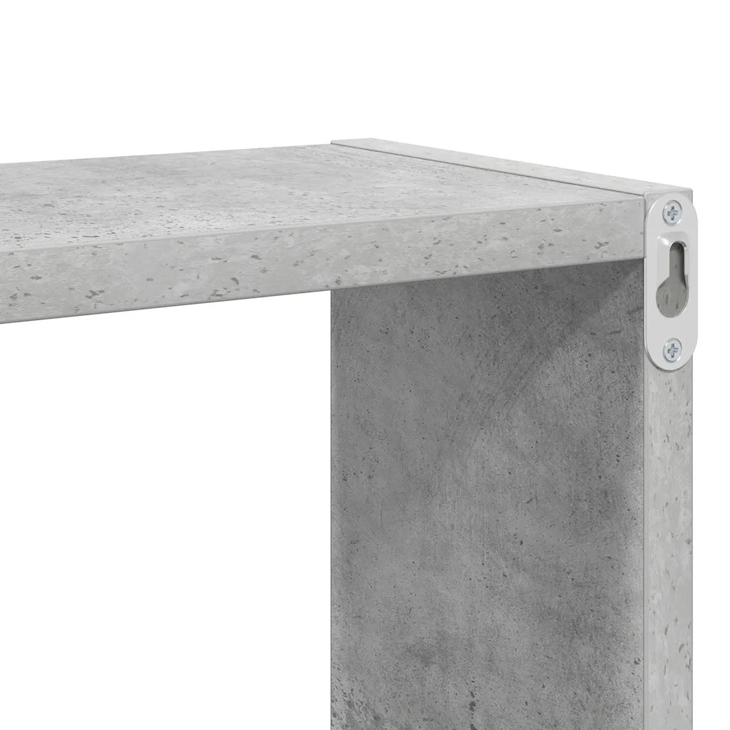 Mensole Parete a Cubo 4 pz Grigio Cemento 26x15x26 cm 807038