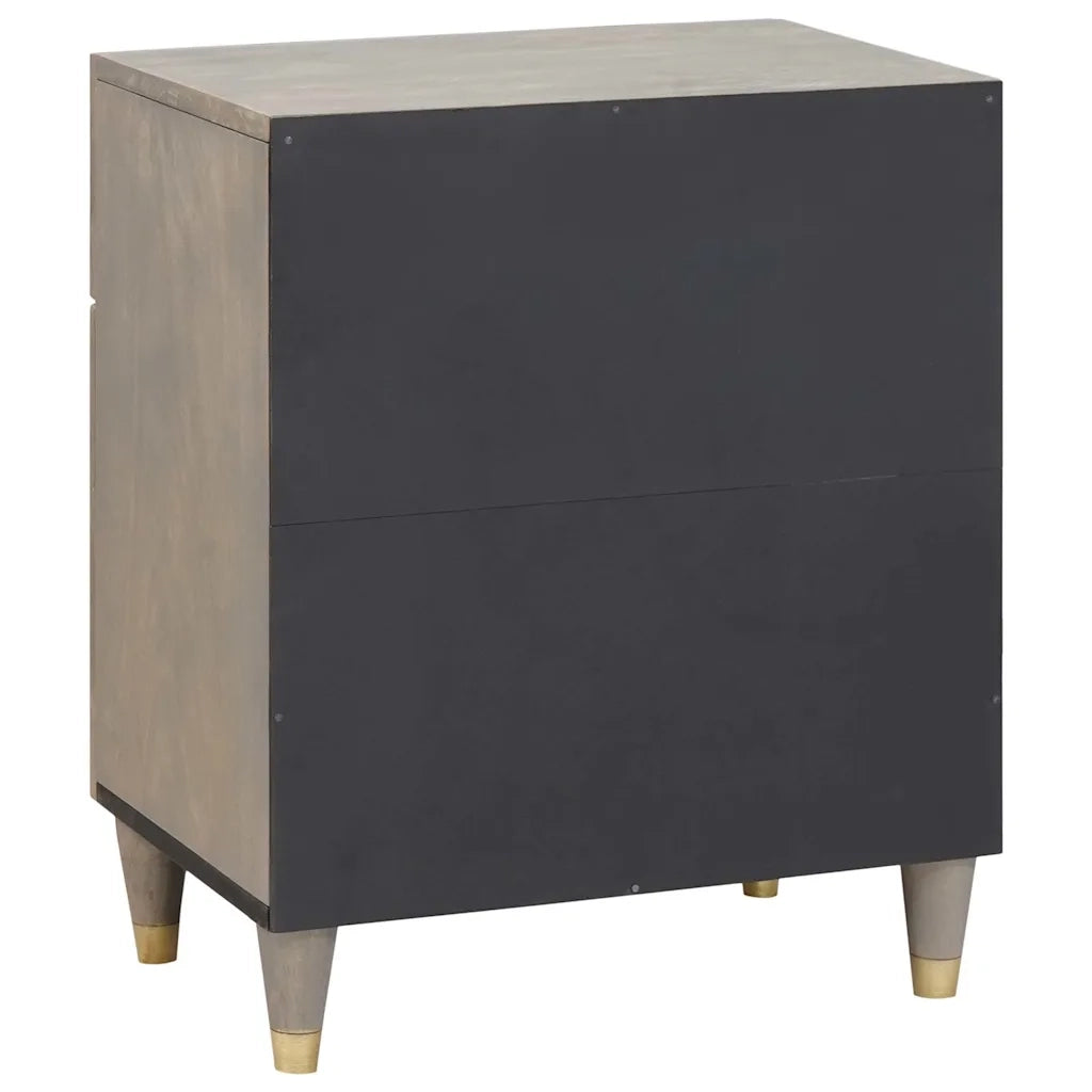 Comodino con porta con cassetto-Tavolino da notte Grigio 50 x 33 x 60 cm 156403