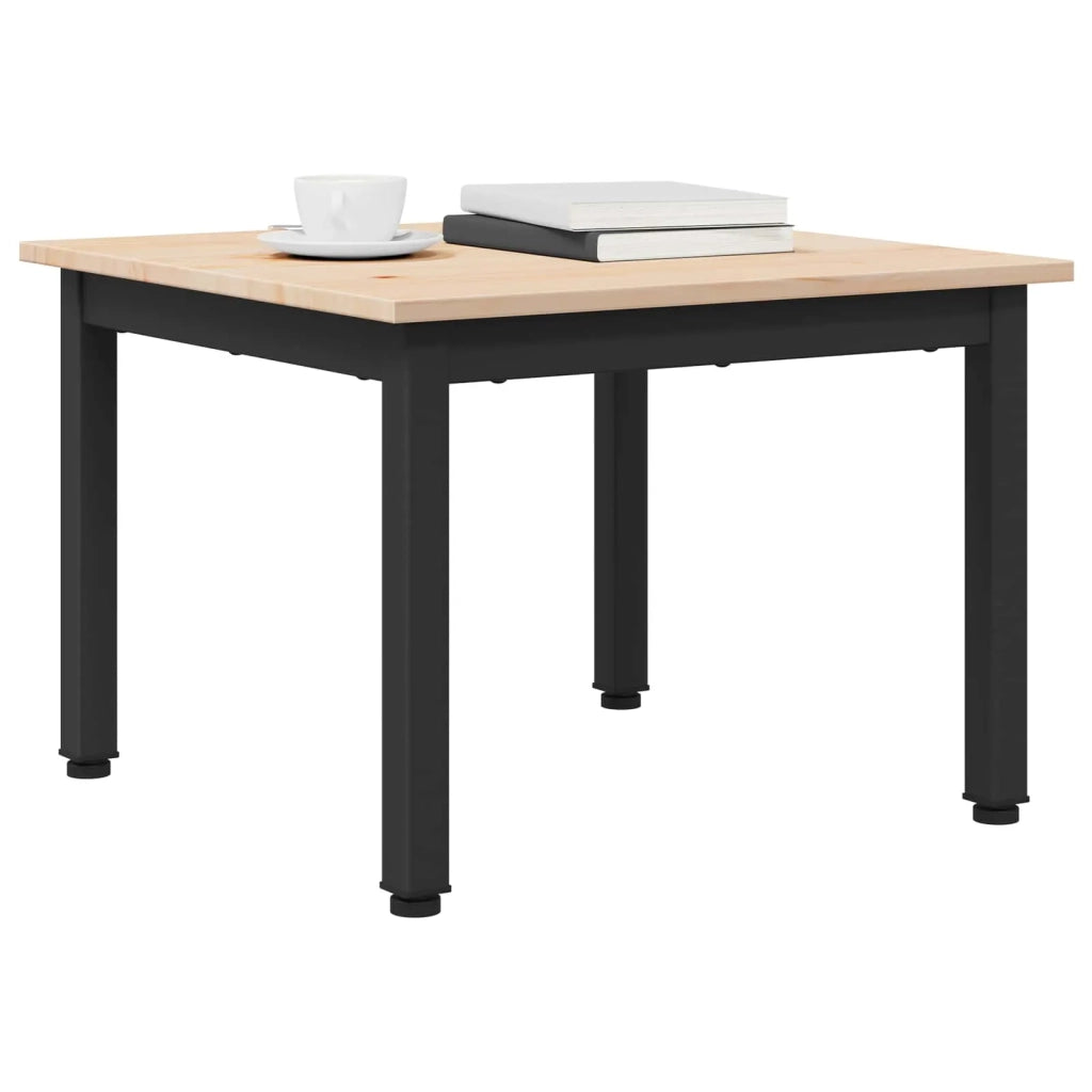 Tavolino da salotto Naturale 50 x 50 x 36 cm Pino massello 892755