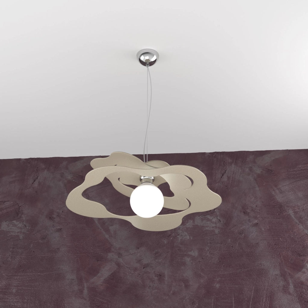 RIPPLES SOSPENSIONE D.50 CM. 1 LUCE SABBIA 1158-S50-SA